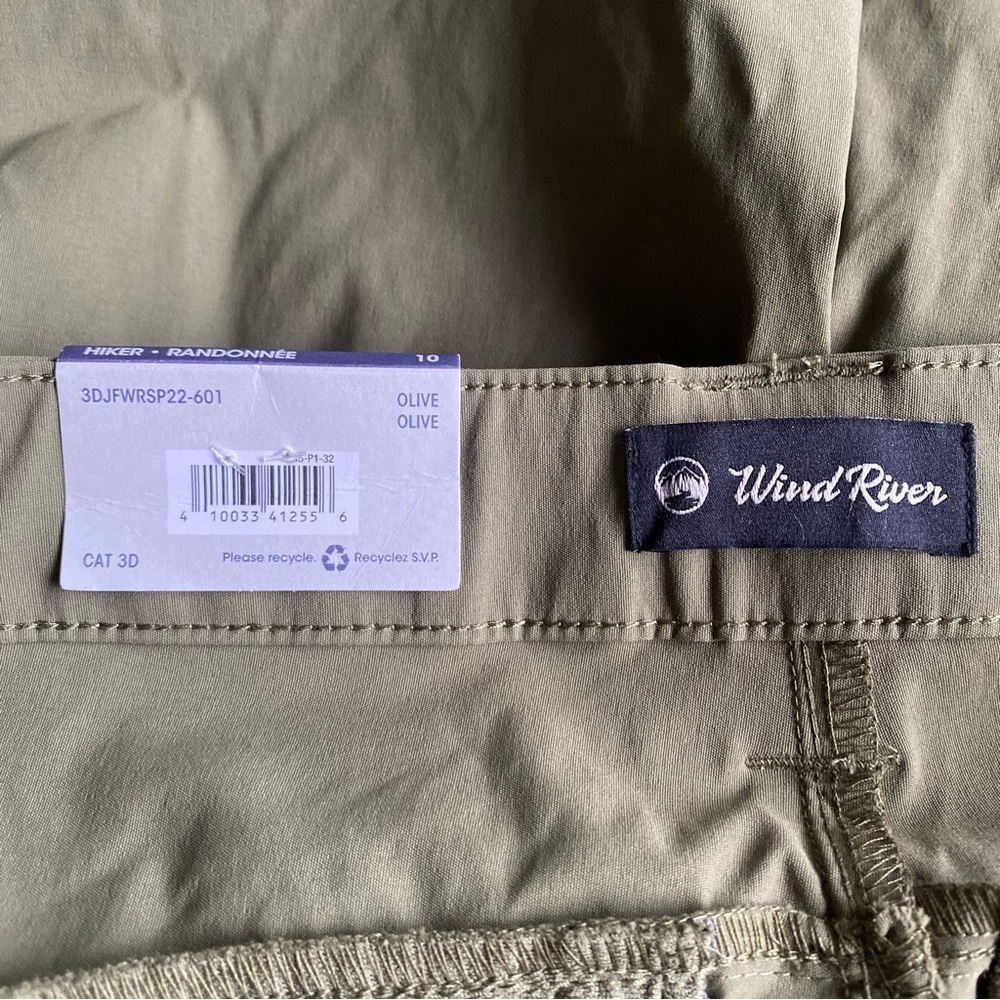 NWT WindRiver Cargo shorts Performance Quick Dry zippered pockets hiking size 10 - Picture 10 of 14